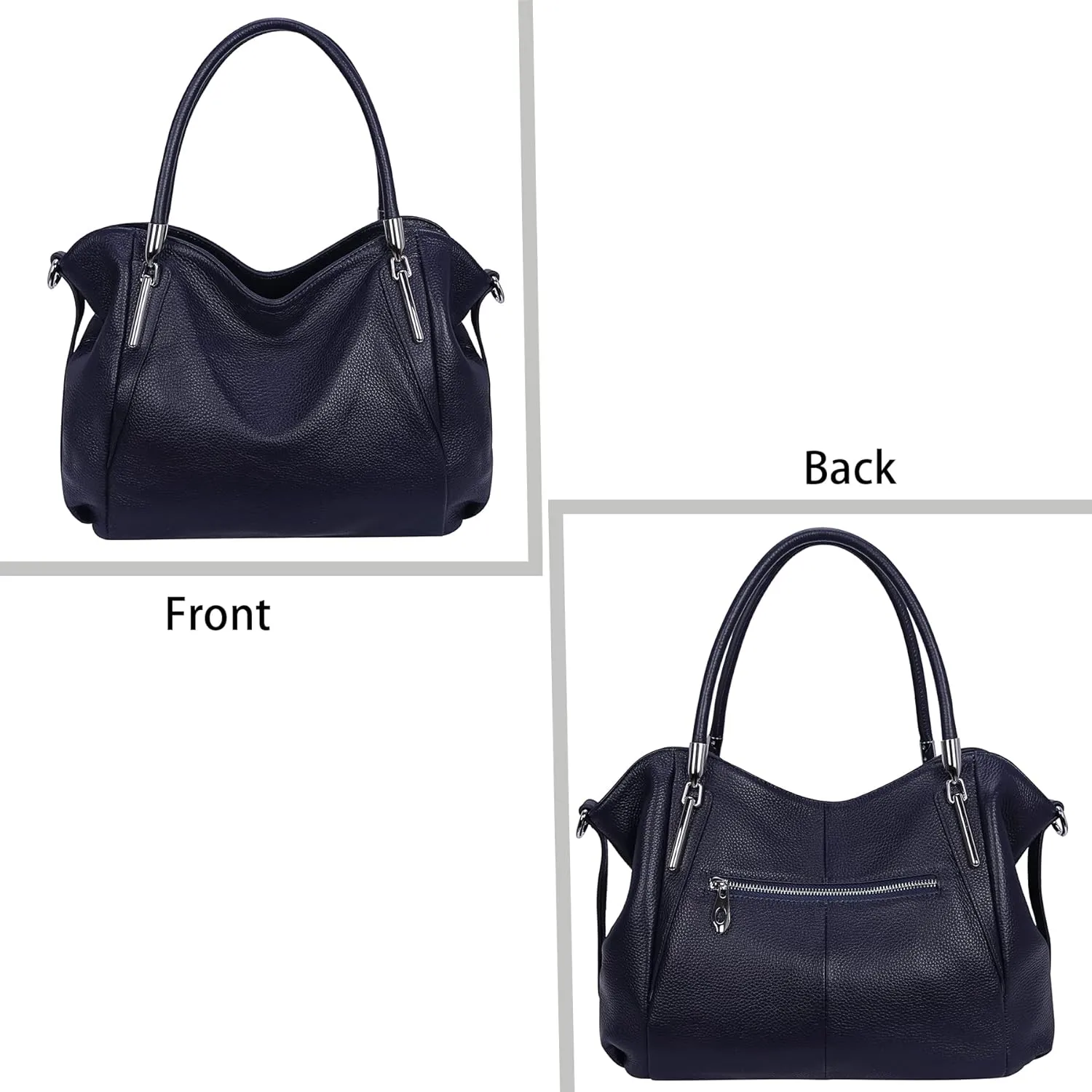 HESHE Genuine Leather Purses and Handbags for Women Shoulder Bags Tote Handbag Ladies Designer Hobo Satchel Crossbody Bag