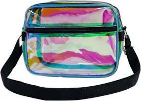 holographic Crossbody bag for Women,iridescent Shoulder Bag with Adjustable Strap,Fashion Fanny Pack for Concerts Sports Festivals.