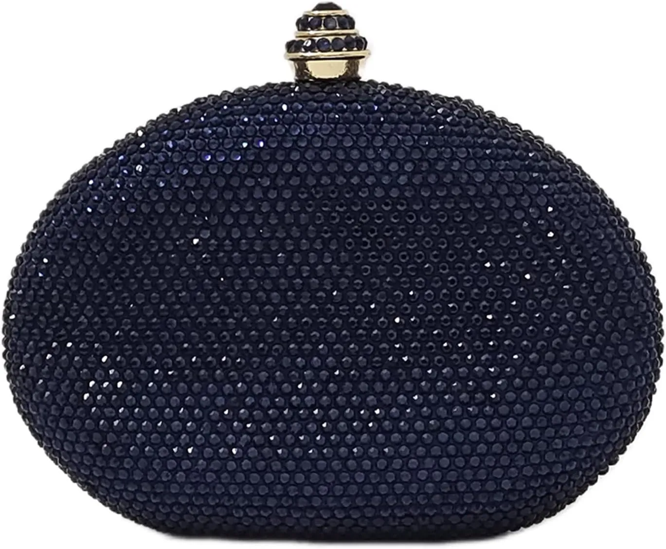 HUANG ZHUANG Egg Shape Crystal Clutch Purse Rhinestone Evening Bag for Women Party Wedding Cute Handbag