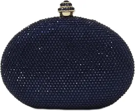 HUANG ZHUANG Egg Shape Crystal Clutch Purse Rhinestone Evening Bag for Women Party Wedding Cute Handbag