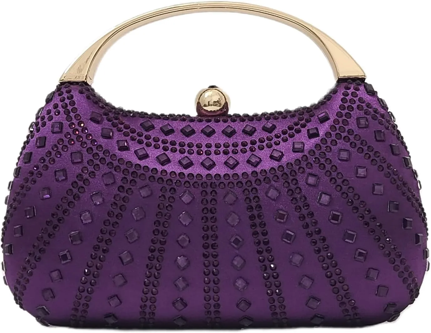 HUANG ZHUANG Elegant Crystal Clutch Rhinestone Handbags For Women Party Purse Wedding Prom Sparkly Bag