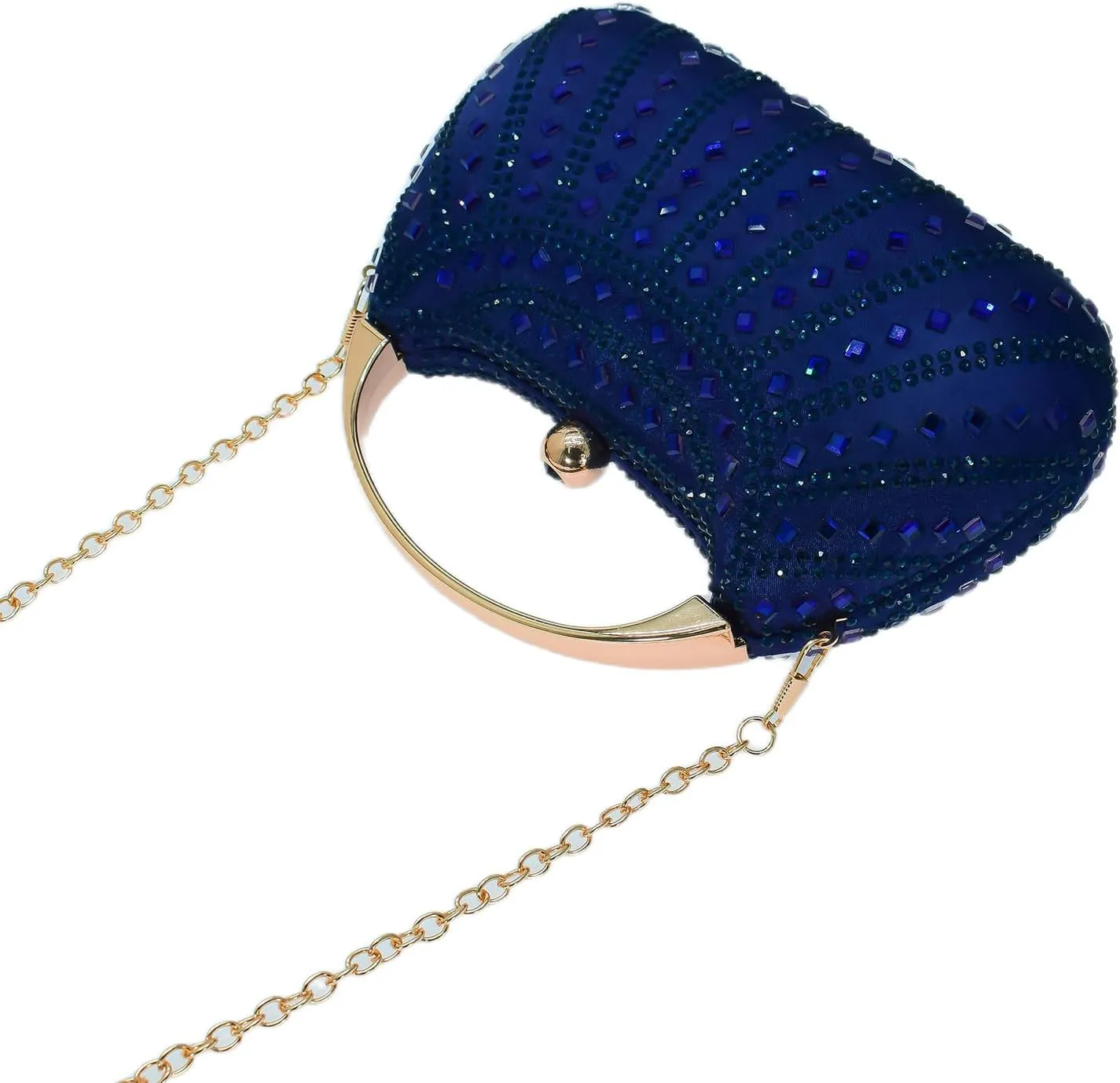 HUANG ZHUANG Elegant Crystal Clutch Rhinestone Handbags For Women Party Purse Wedding Prom Sparkly Bag