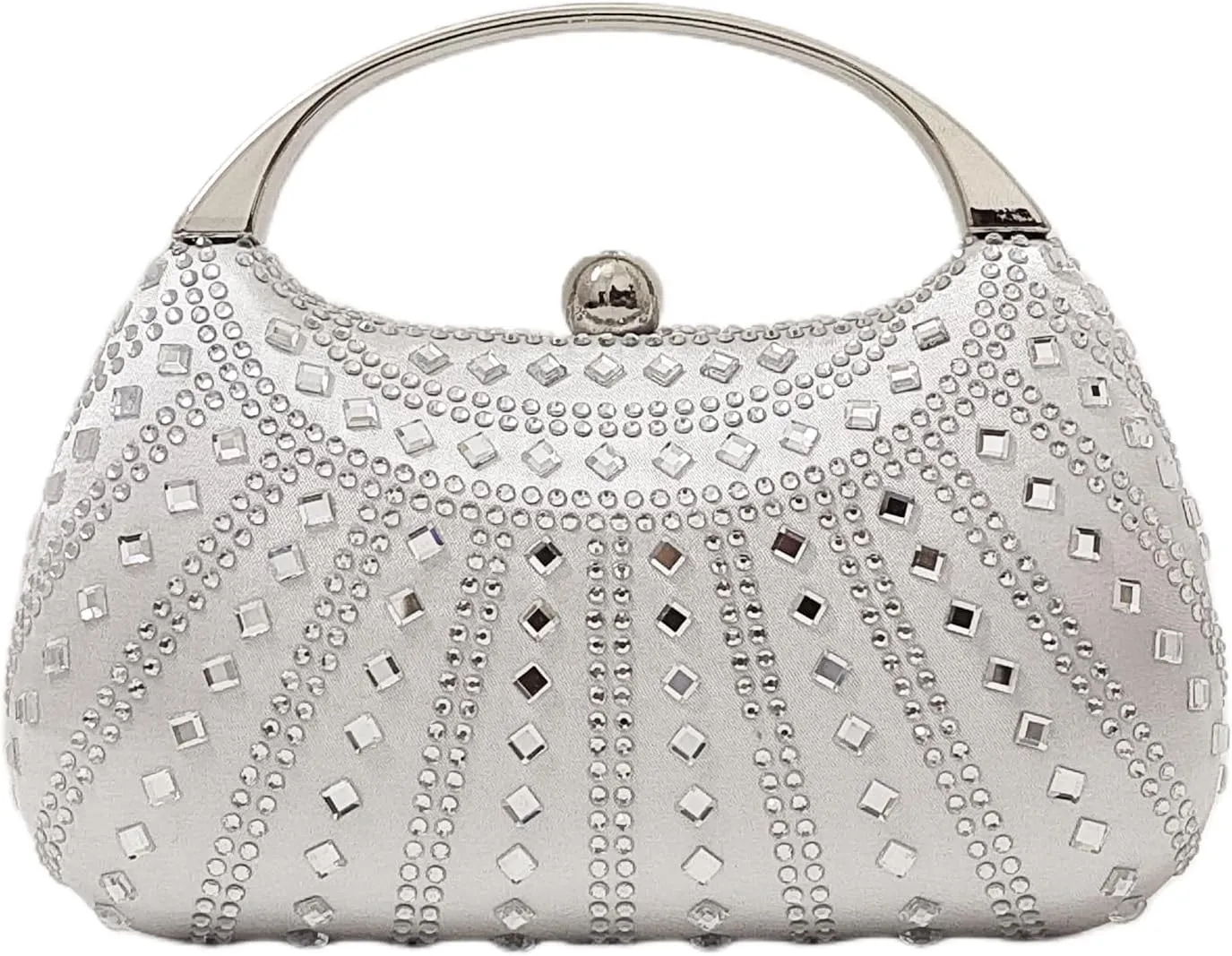 HUANG ZHUANG Elegant Crystal Clutch Rhinestone Handbags For Women Party Purse Wedding Prom Sparkly Bag