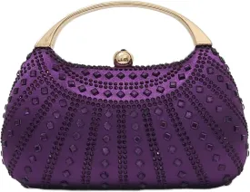 HUANG ZHUANG Elegant Crystal Clutch Rhinestone Handbags For Women Party Purse Wedding Prom Sparkly Bag