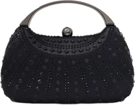 HUANG ZHUANG Elegant Crystal Clutch Rhinestone Handbags For Women Party Purse Wedding Prom Sparkly Bag