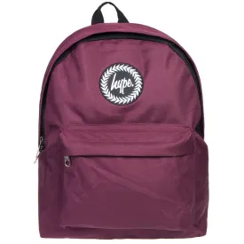Hype Badge Burgundy Unisex Nylon Shoulder Bag Backpack