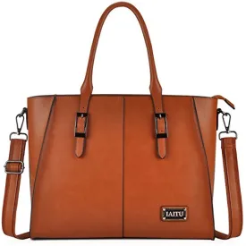 IAITU Laptop Tote Bag,15.6 Inch Crossbody Laptop Bag Casual Work Business Handbag with Smooth