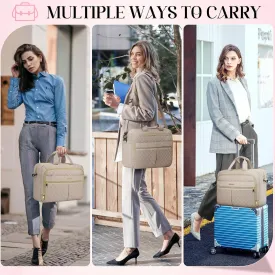 IGOLUMON Laptop Bag 15.6 Inch Laptop Briefcase for Women Men Waterproof Shoulder Computer Messenger Bag Large Laptop Bag Business Office Work Travel College, Khaki