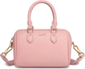 INICAT Mini Purse Small Satchel Top-Handle Handbag Boston Barrel Travel Bags for Women with Detachable Crossbody Strap