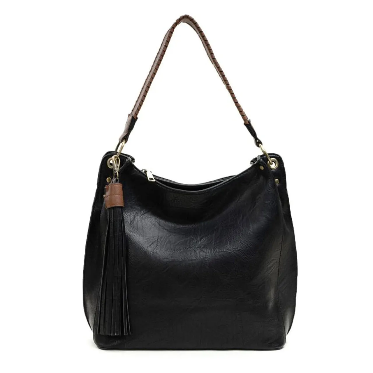 JEN & CO AMBER HOBO BAG BLACK