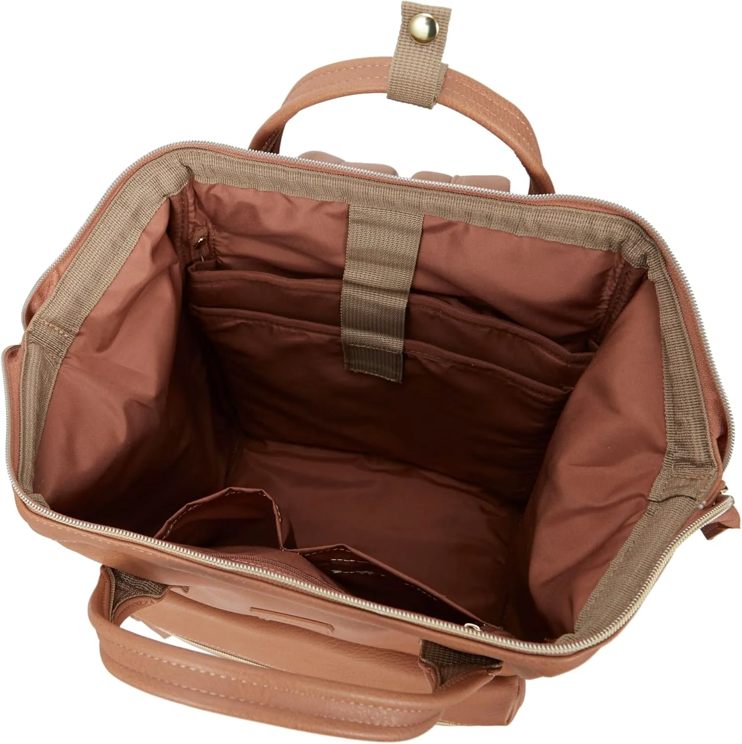 Kah&Kee Leather Backpack for Women and Men 15-inch Laptop Bag | Teacher Professional, Diaper Bag Backpack, Ideal for Work, School, Nurse, College & Travel (Tan Pink, Medium)