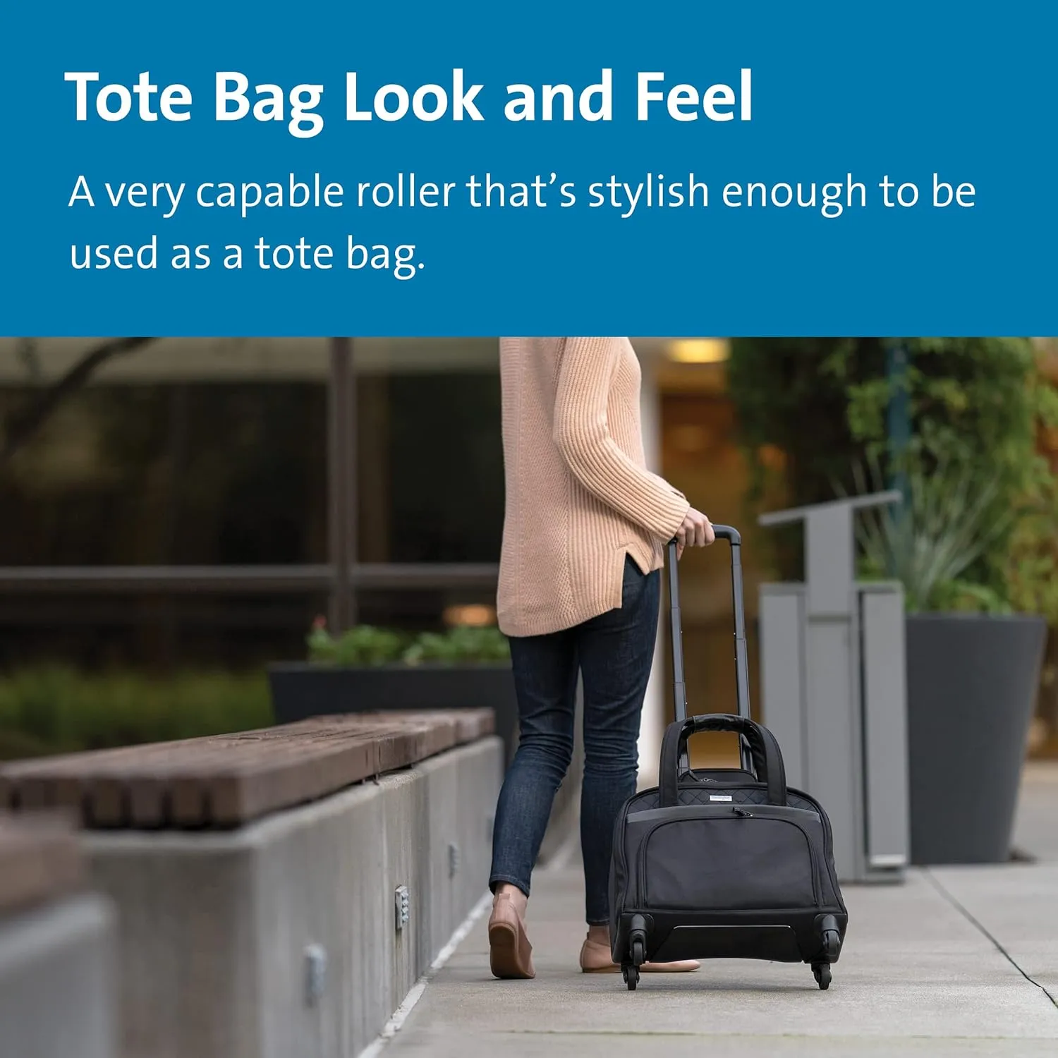 Kensington Contour 2.0 Laptop Rolling Bag, Briefcase, Laptop Spinner, Laptop Roller Bag wheeled,15.6, Water Resistant, Black (K60380WW)