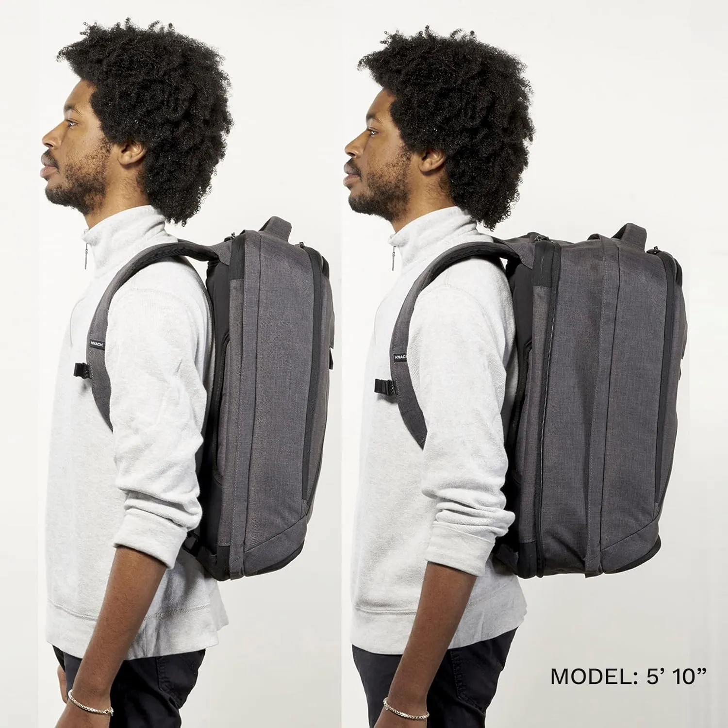 Knack Series 1 Laptop Backpack Fits up to 17 Inch - Knack Bags Carry-On Backpack, TSA Approved, Expandable Travel Backpacks With 4 Day Outfit Capacity (Savile Gray, Large)