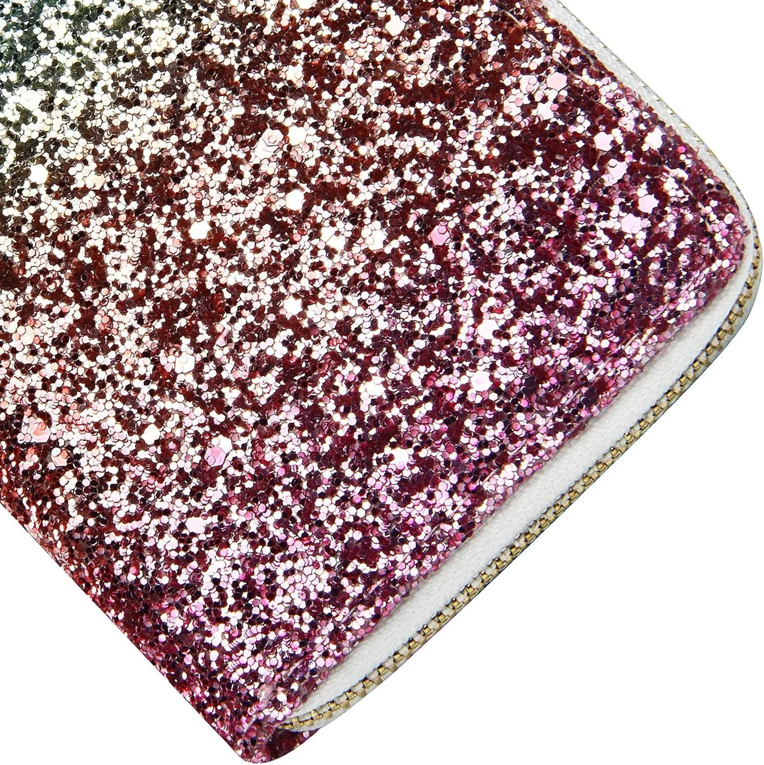 KUKOO Glitter Wallet for Women Shiny Long Phone Clutch Purse Ladies Card Holder