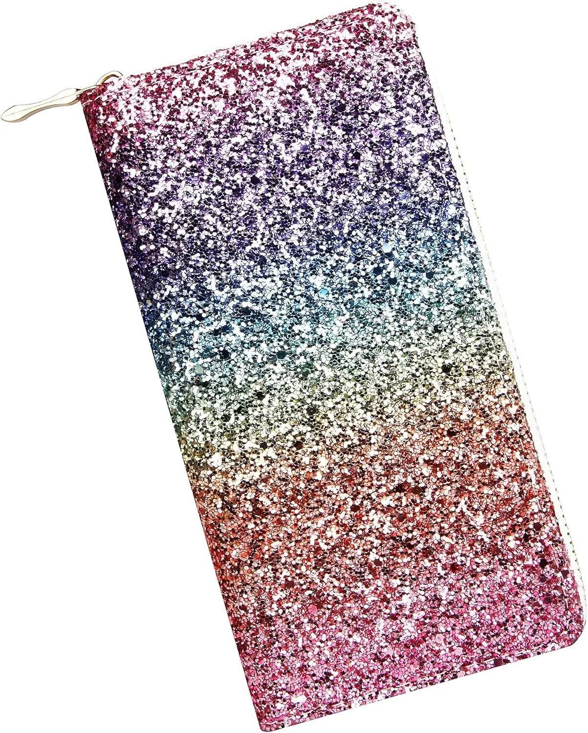 KUKOO Glitter Wallet for Women Shiny Long Phone Clutch Purse Ladies Card Holder