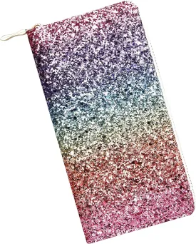 KUKOO Glitter Wallet for Women Shiny Long Phone Clutch Purse Ladies Card Holder