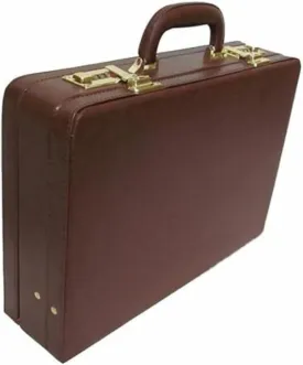 Large Expandable Faux Leather Attache Case Hard Shell Business Briefcase With Lock Organizer for Legal Documents Laptop Storage Travel Office Essentials Executive Work Bag
