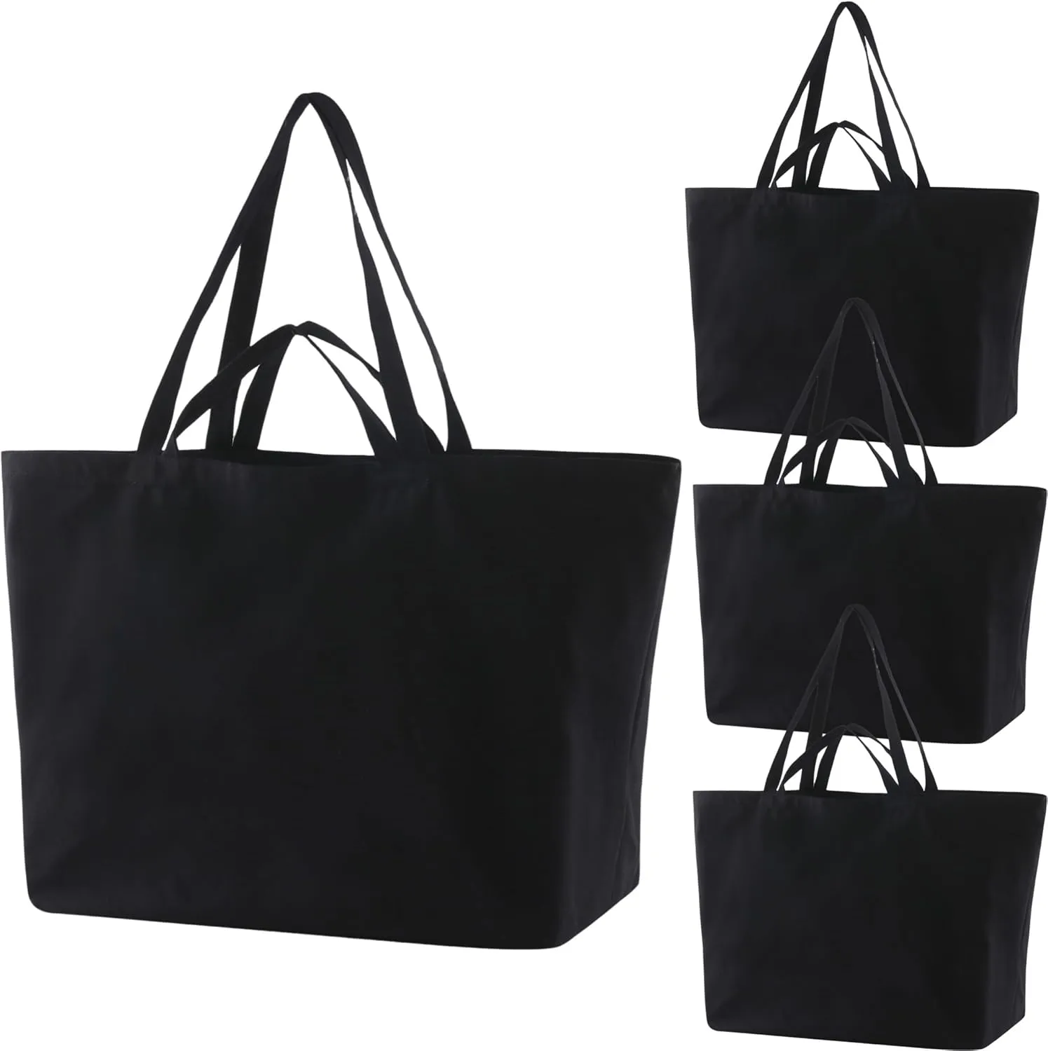 Large Sturdy Canvas Tote Bag -27" X 16" X 8" Extra Big Largest Grocery Shopping Beach Reusable Totes Bags