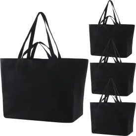 Large Sturdy Canvas Tote Bag -27" X 16" X 8" Extra Big Largest Grocery Shopping Beach Reusable Totes Bags