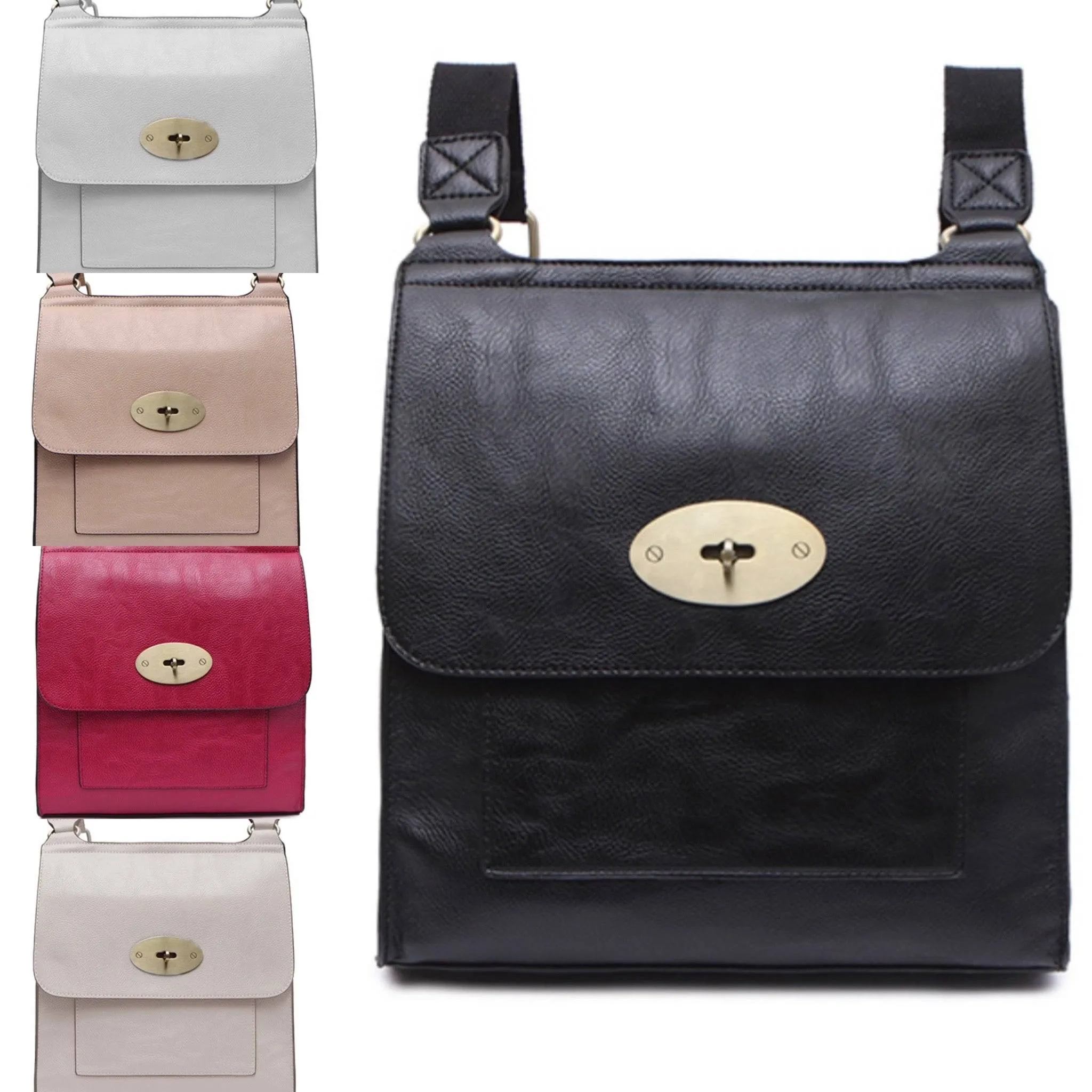 Large Tilly Messenger Crossbody Bag Beige