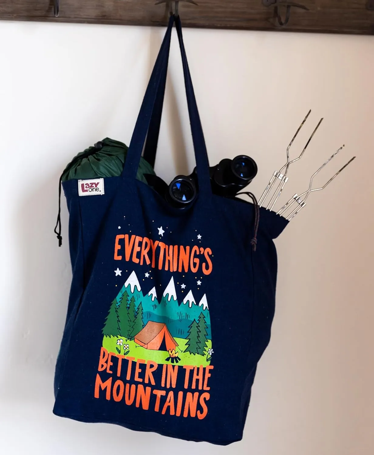 Lazy One Canvas Tote Bag, Novelty Tote Bag for Women and Men, Reusable Shopping Bags, Perfect for Shopping, Travel and Work