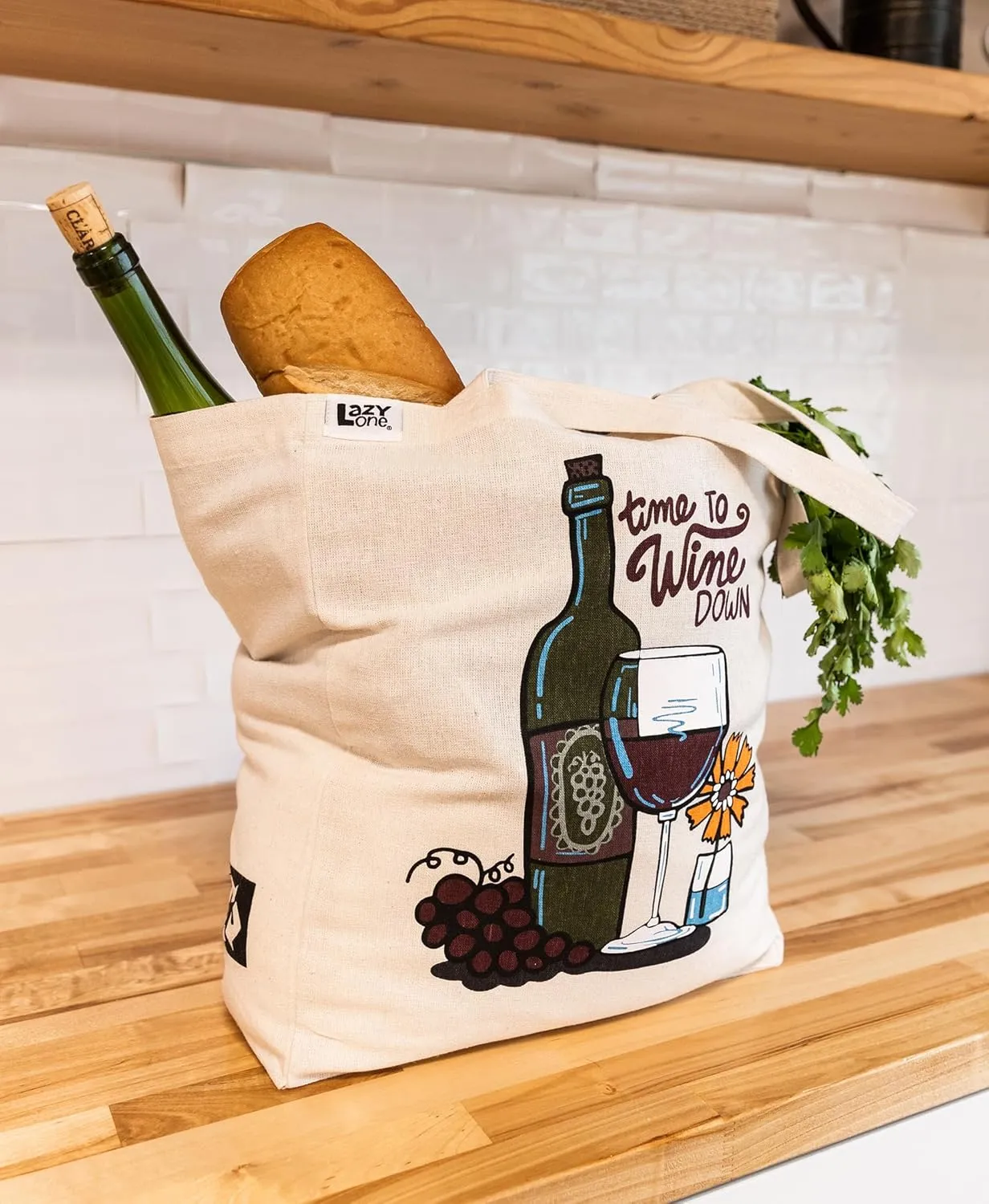 Lazy One Canvas Tote Bag, Novelty Tote Bag for Women and Men, Reusable Shopping Bags, Perfect for Shopping, Travel and Work
