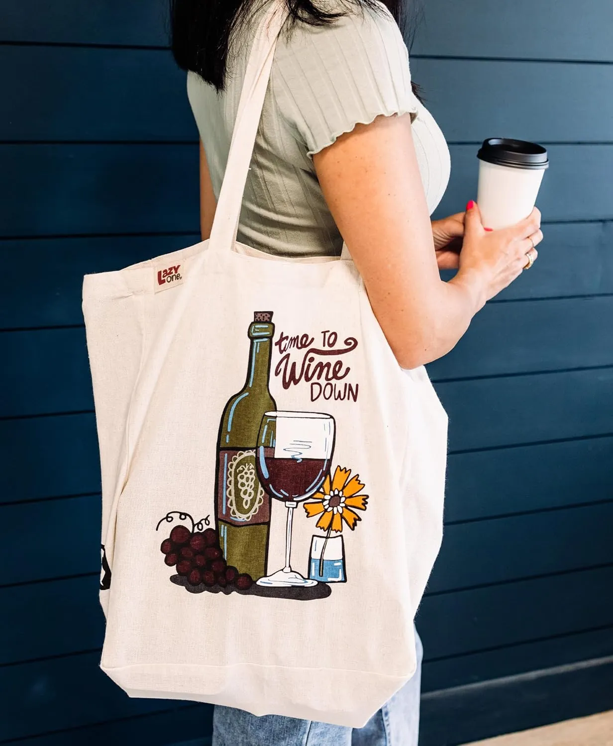 Lazy One Canvas Tote Bag, Novelty Tote Bag for Women and Men, Reusable Shopping Bags, Perfect for Shopping, Travel and Work