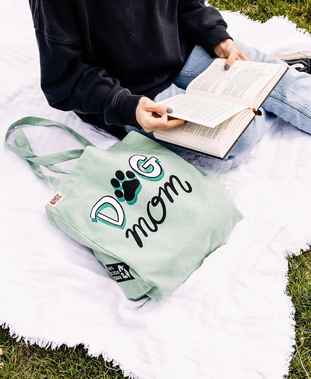 Lazy One Canvas Tote Bag, Novelty Tote Bag for Women and Men, Reusable Shopping Bags, Perfect for Shopping, Travel and Work