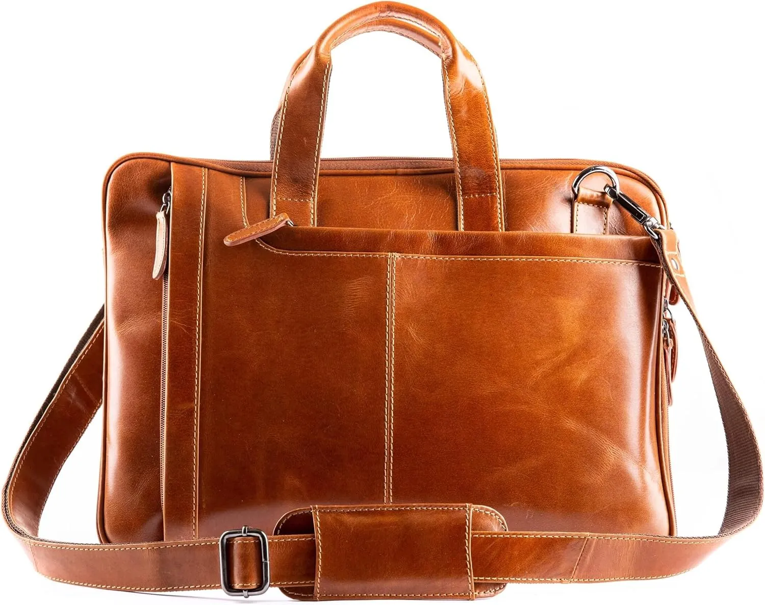Liberty Leather 15.6 Genuine Leather Laptop Bag Briefcase Messenger bag for Men and Women Business Travel Satchel bag