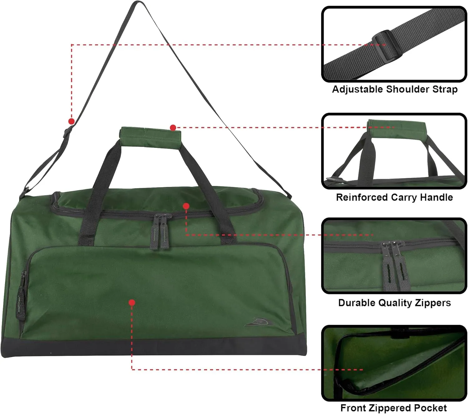 Lightweight Canvas Duffle Bags for Men & Women For Traveling, the Gym, and as Sports Equipment Bag/Organizer