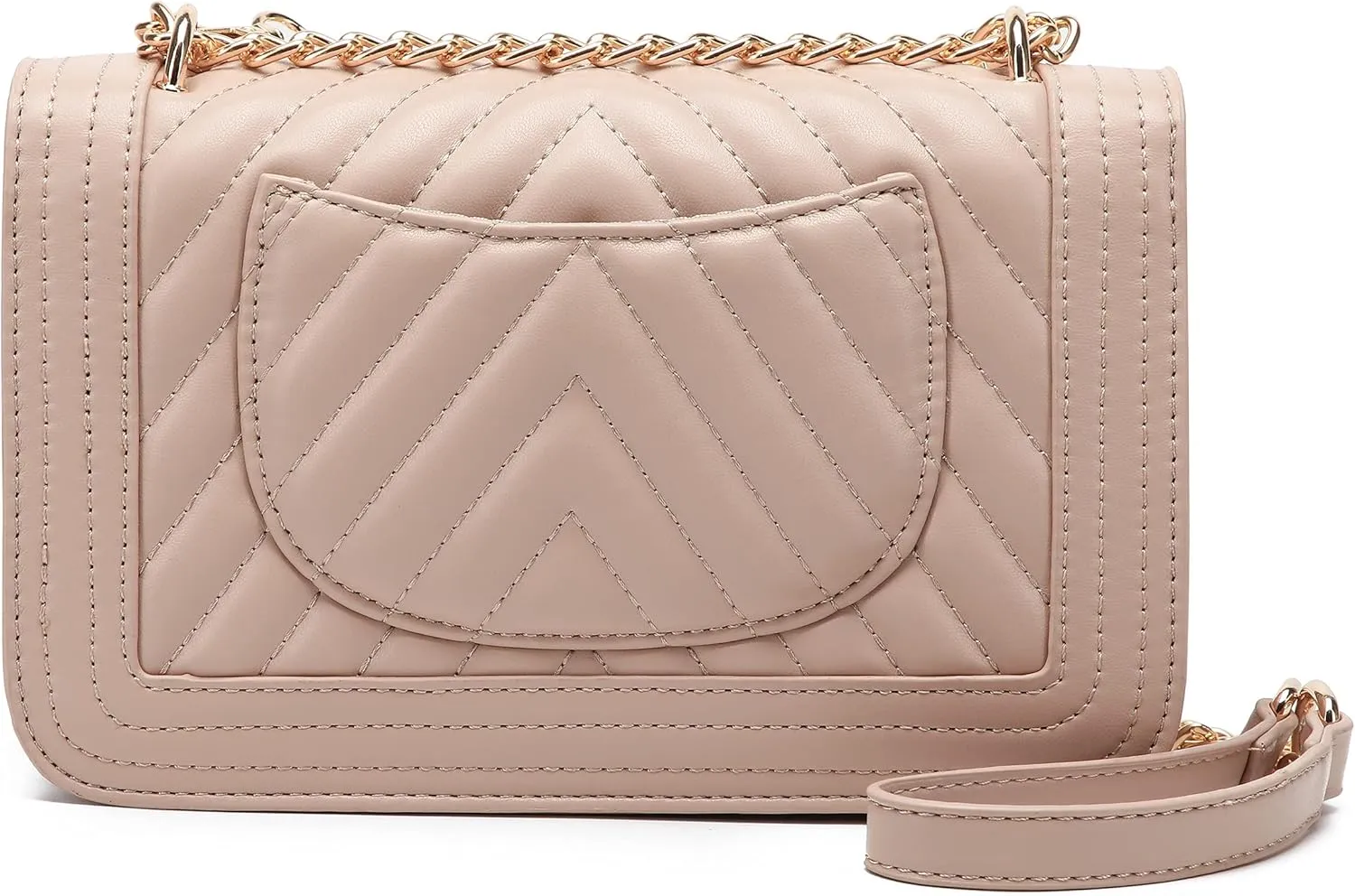 lola mae Crossbody Bags for Women Fashion Quilted Shoulder purse with Convertible Chain Strap Classic Satchel Handbag
