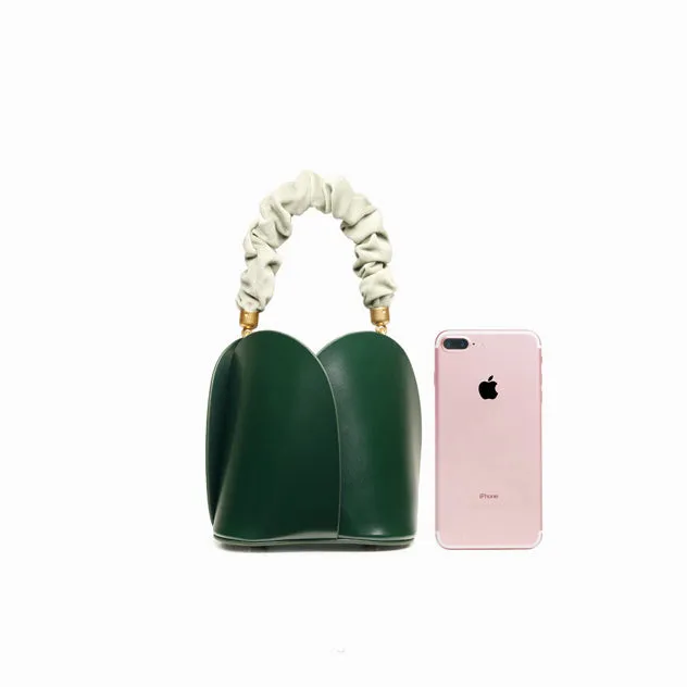 Lotus Leather Bucket Bag