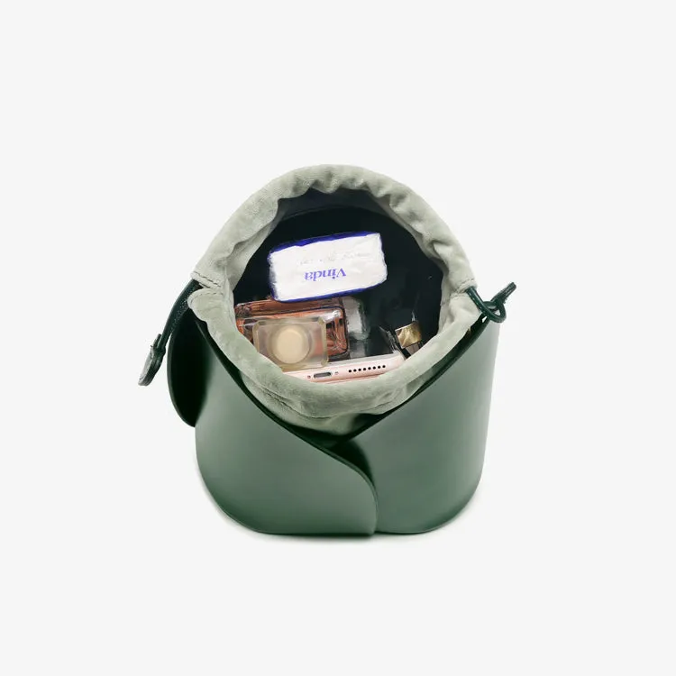 Lotus Leather Bucket Bag