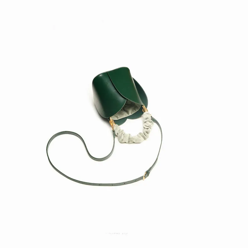 Lotus Leather Bucket Bag