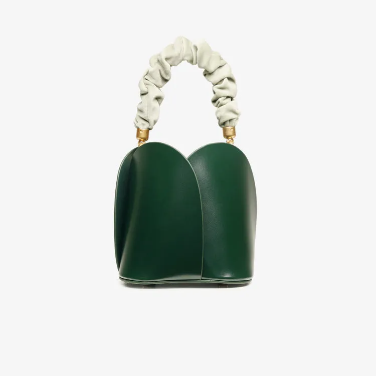 Lotus Leather Bucket Bag