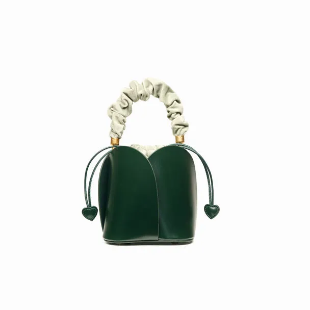 Lotus Leather Bucket Bag