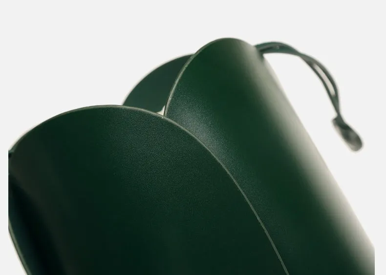 Lotus Leather Bucket Bag