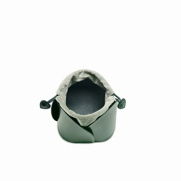 Lotus Leather Bucket Bag