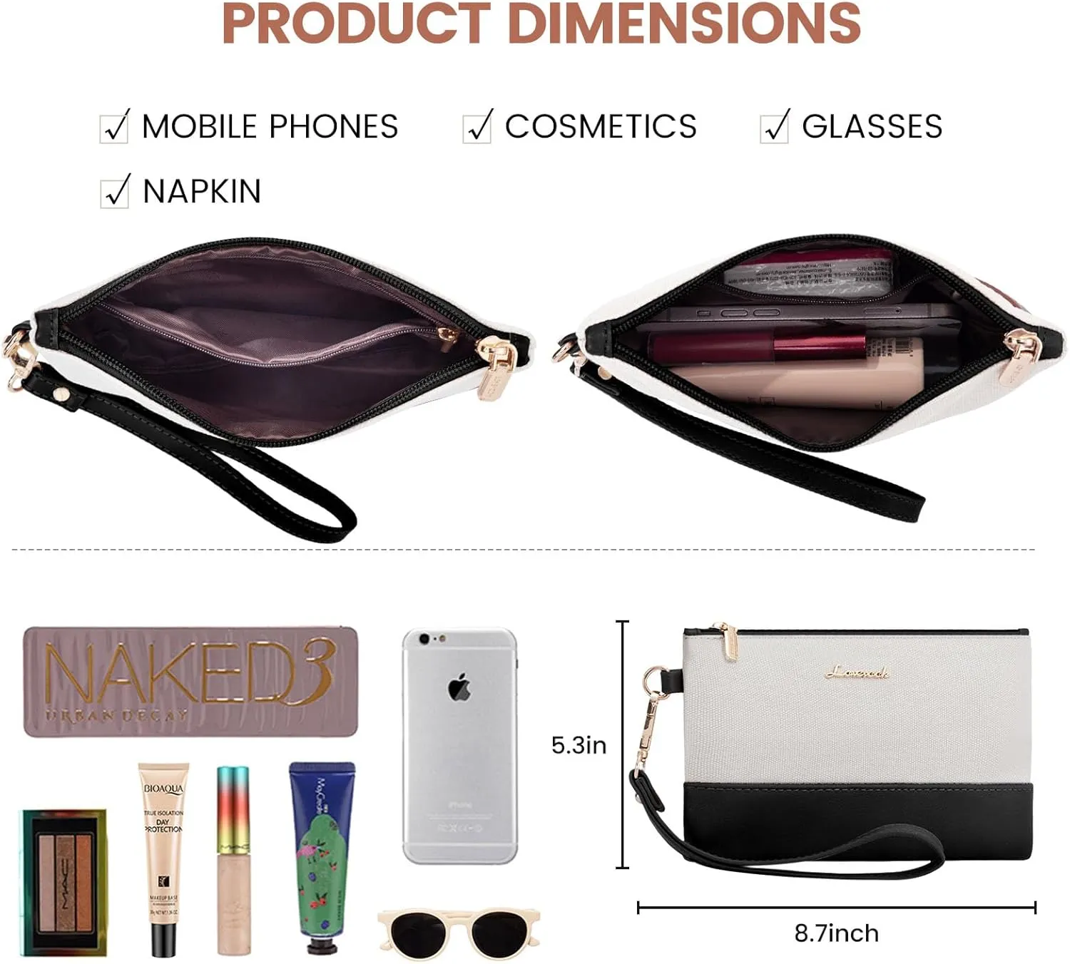 LOVEVOOK Laptop Bag for Women 15.6 inch,Professional Canvas Work Bags Laptop Tote Bag with Cup Holder,Waterproof Laptop Purse Work Tote Computer Briefcase Crossbody Handbag for Teacher Office Travel