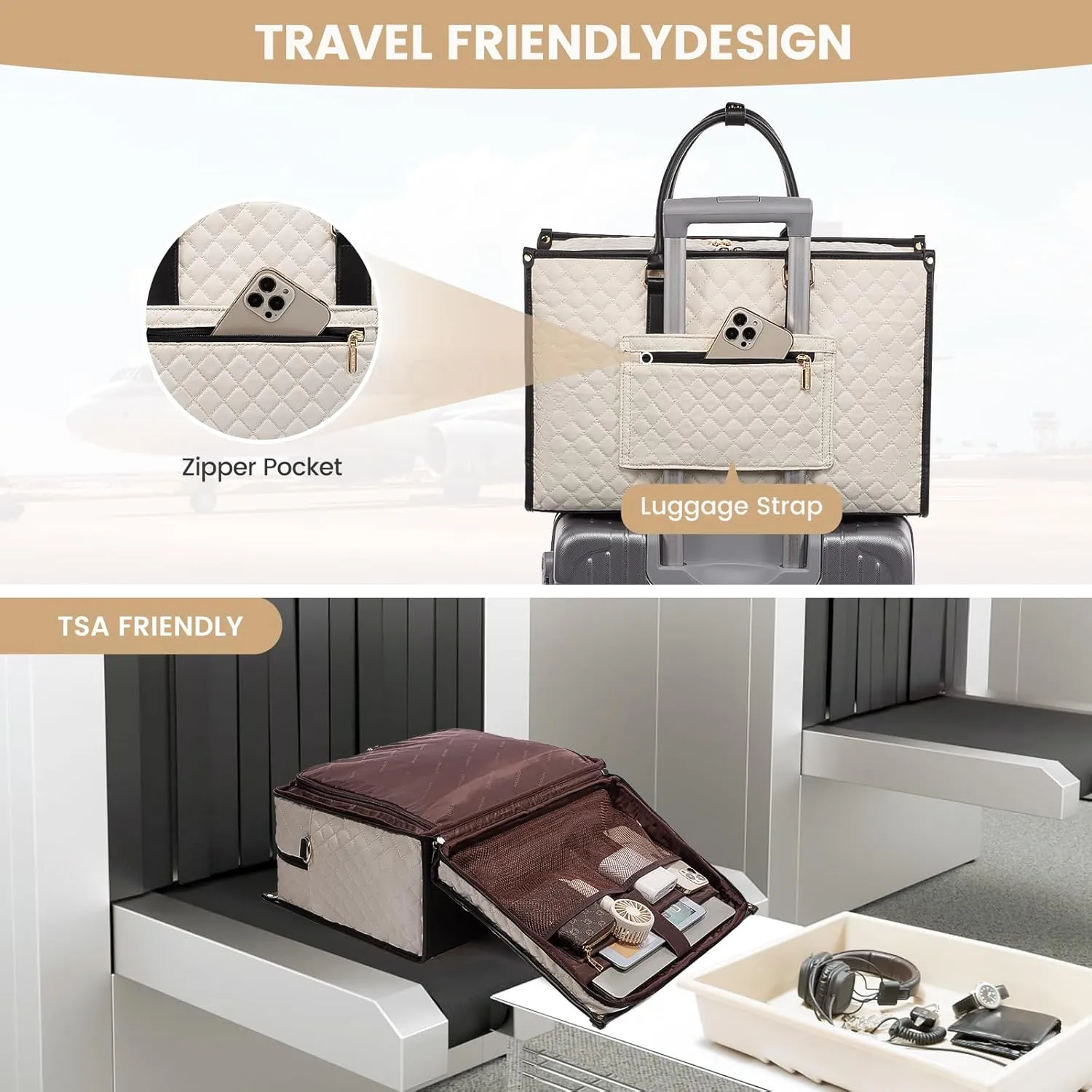 LOVEVOOK Travel Duffle Bag - Weekender & Overnight Bag for Women with Toiletry & Laptop Compartments