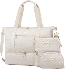 LOVEVOOK Weekender Bags for Women, Travel Duffle Bag with Shoe Compartment, Gym Duffel Bag with Makeup Bag Carry-on Tote Bag for Airplanes Weekend, Hospital Bags for Labor and Delivery