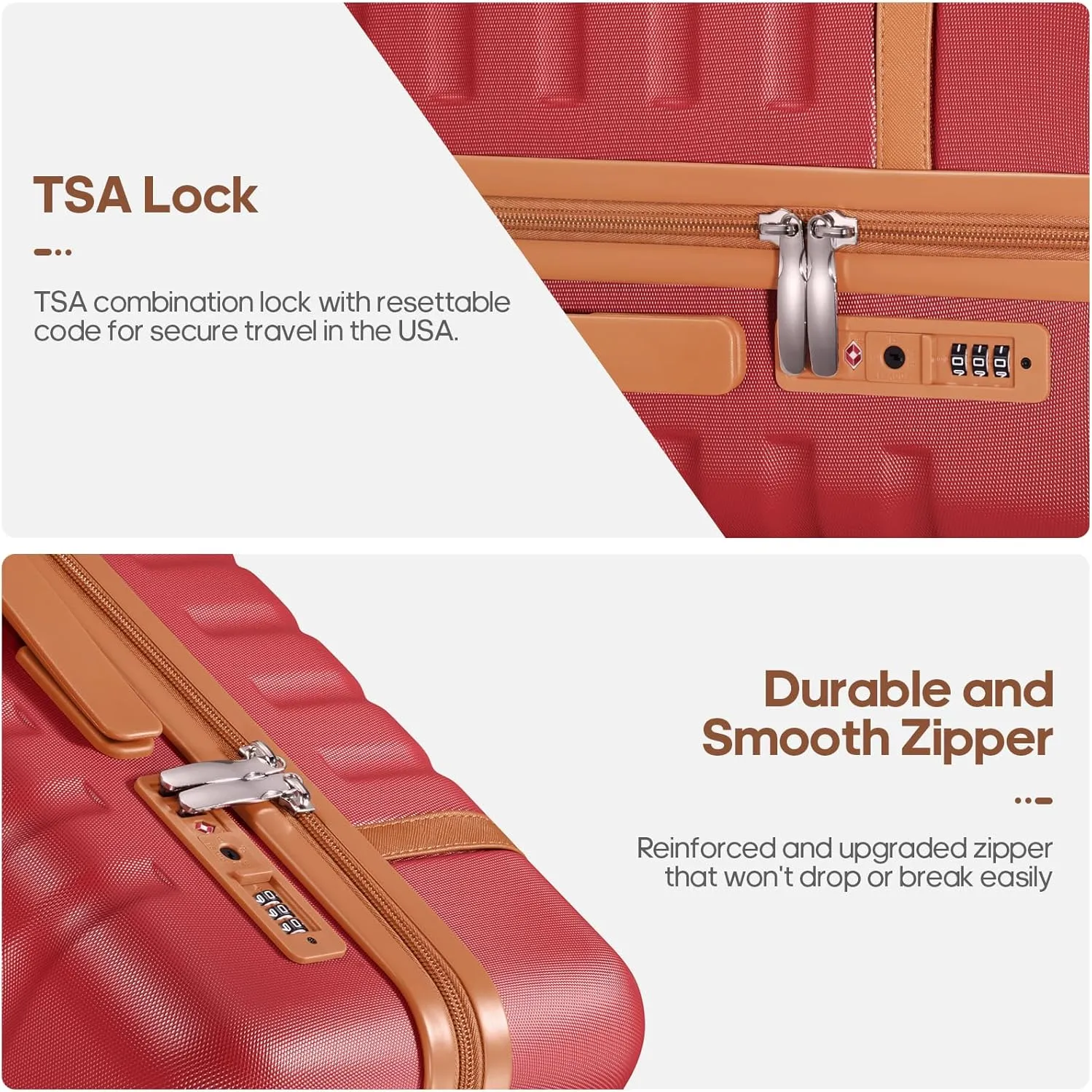 Luggage Sets 3 Piece, Carry On Luggage 20 Inch With Spinner Wheels,PC Hardside Suitcase Set with TSA Lock,Durable Carry On Suitcase With Travel Backpack for Men