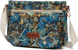 Malirona Women 's Durable Floral Crossbody Bag Canvas Messenger Handbag Multi Pocket Travel Satchel Purse