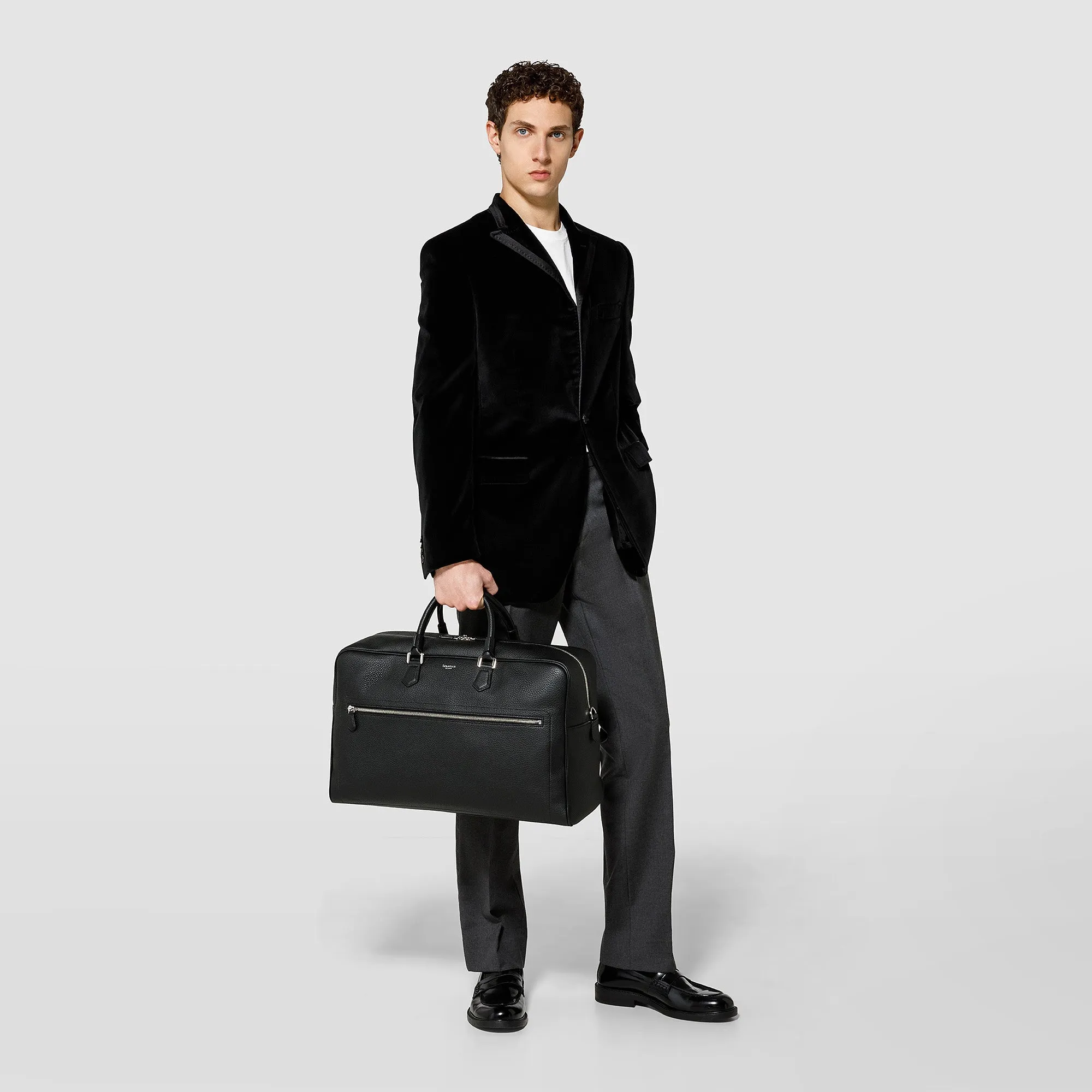 MEDIUM WEEKENDER IN CACHEMIRE LEATHER