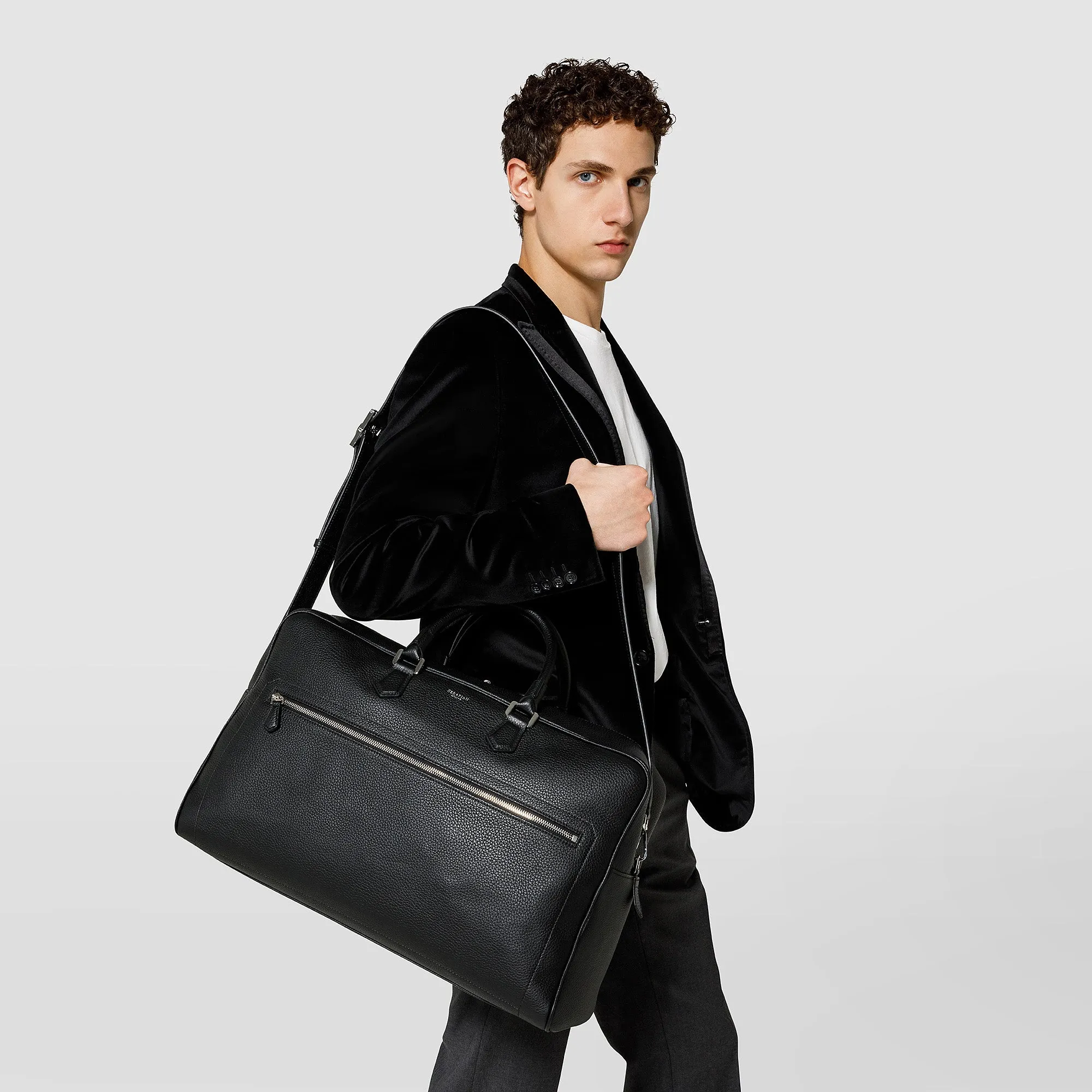 MEDIUM WEEKENDER IN CACHEMIRE LEATHER