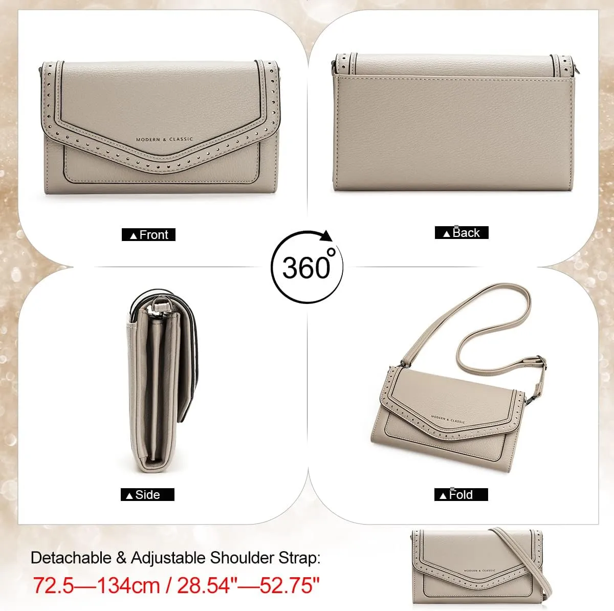 MEITRUE Crossbody Bags For Women,Wallet Phone Purse Shoulder handbags Multi-Function Small RFID Clutch Card Holder