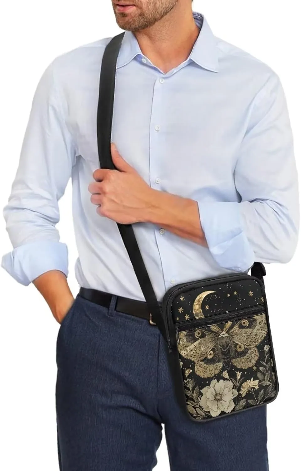 Messenger Bag for Women Lightweight Adjustable Crossbody Bag Compact Sling Satchel Casual Purse for Travel Everyday