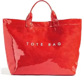 MINGRI Large Tote Bags for Women PVC Clear Totes Bag Plastic Carry All Bag Kraft Paper Shoulder Handbag Hobo for Work Travel