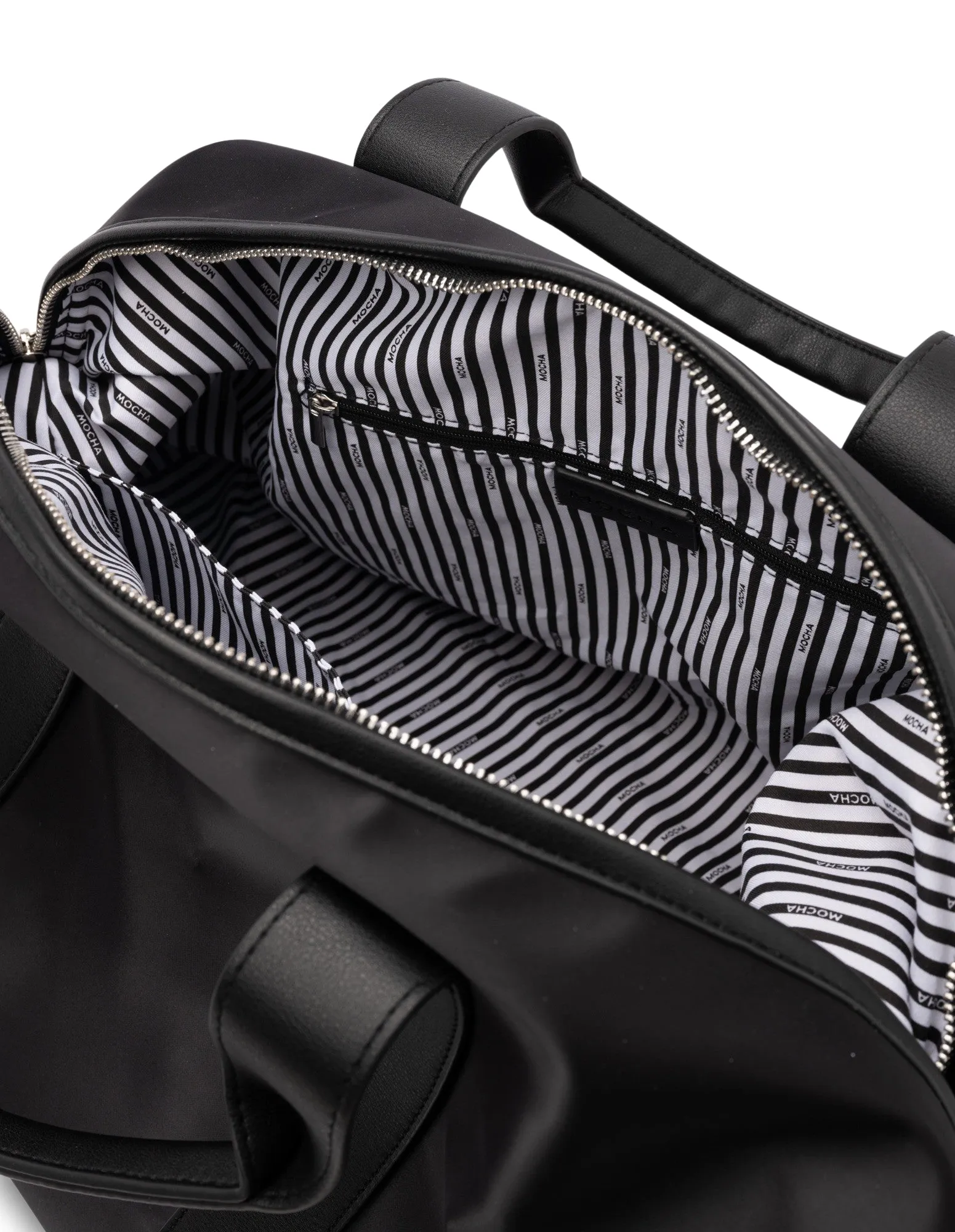 Mocha Ebby Weekender Tote Bag - Black