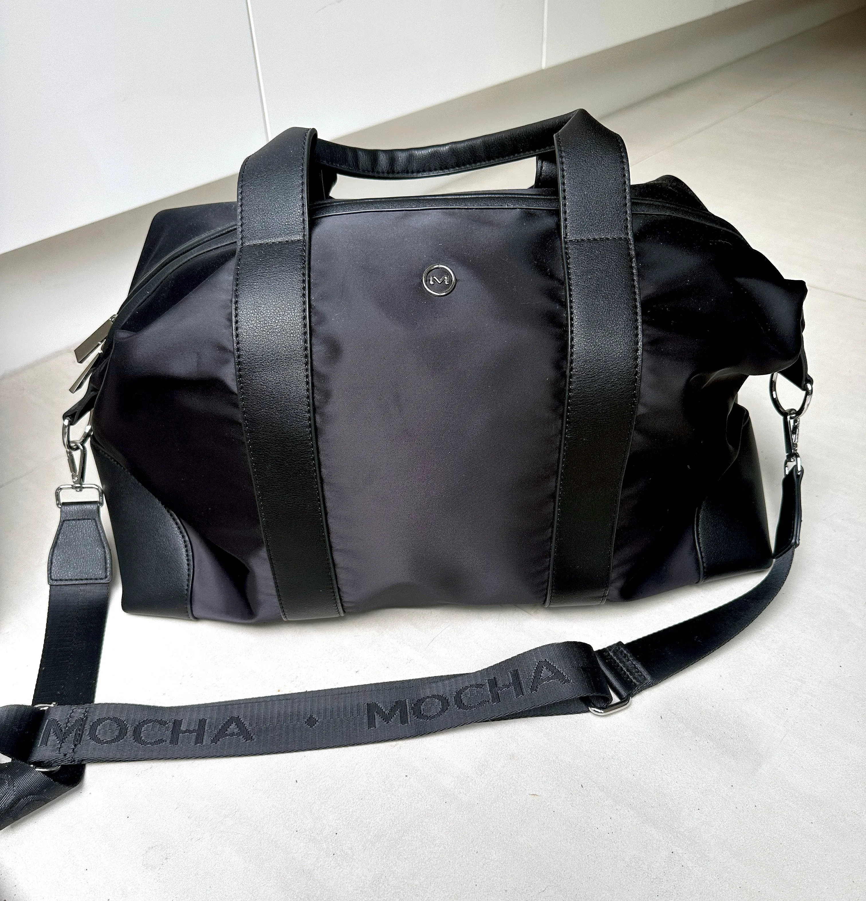Mocha Ebby Weekender Tote Bag - Black